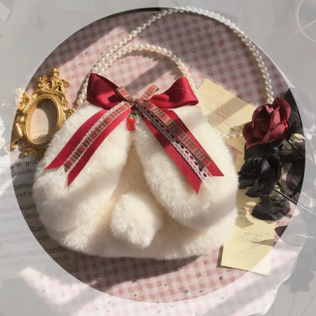 Original elements of homemade Lolita loppy eared rabbit rabbit package soft sister joker aslant package Lolita style bag