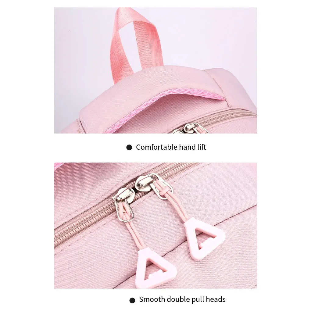 Tas Ransel Wanita Model Splicing Modis, Praktis Dipasang di Koper, Resleting Aman, Segar, Cocok untuk Perjalanan, Ransel Anak 2