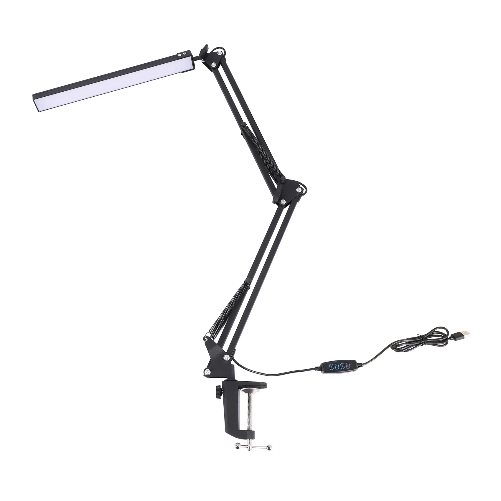 

LED Desk Lamp With Clamp,Adjustable Swing Arm Desk Lamp,Modern Architect Table Lamp for Study/Reading/Office/Work(Black)