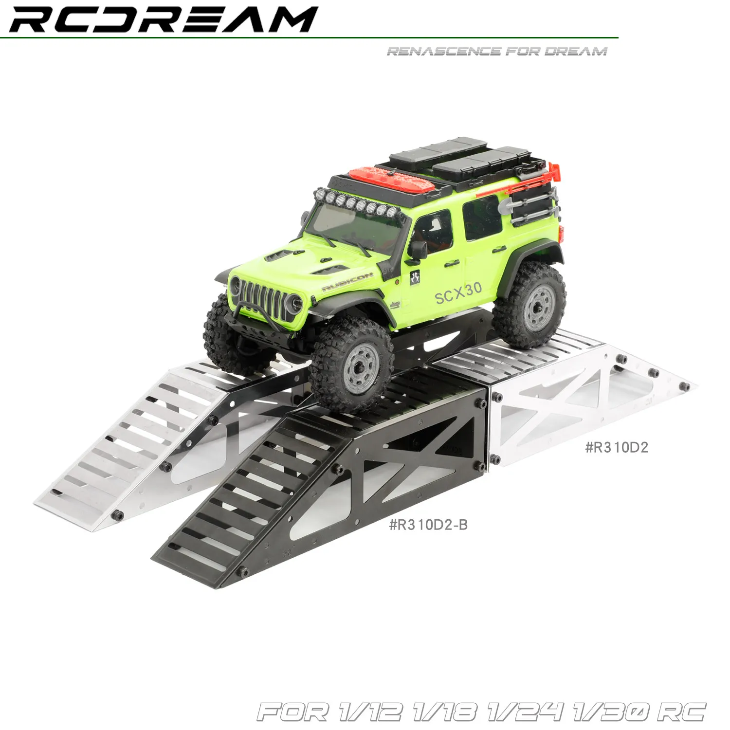 Scene Props Cross Axis Single-sided Bridge Repair Frame Road Barrier For 1/30 Scx30 1/24 Traxxas Trx4m Fms Fcx24m Rc Crawler Car