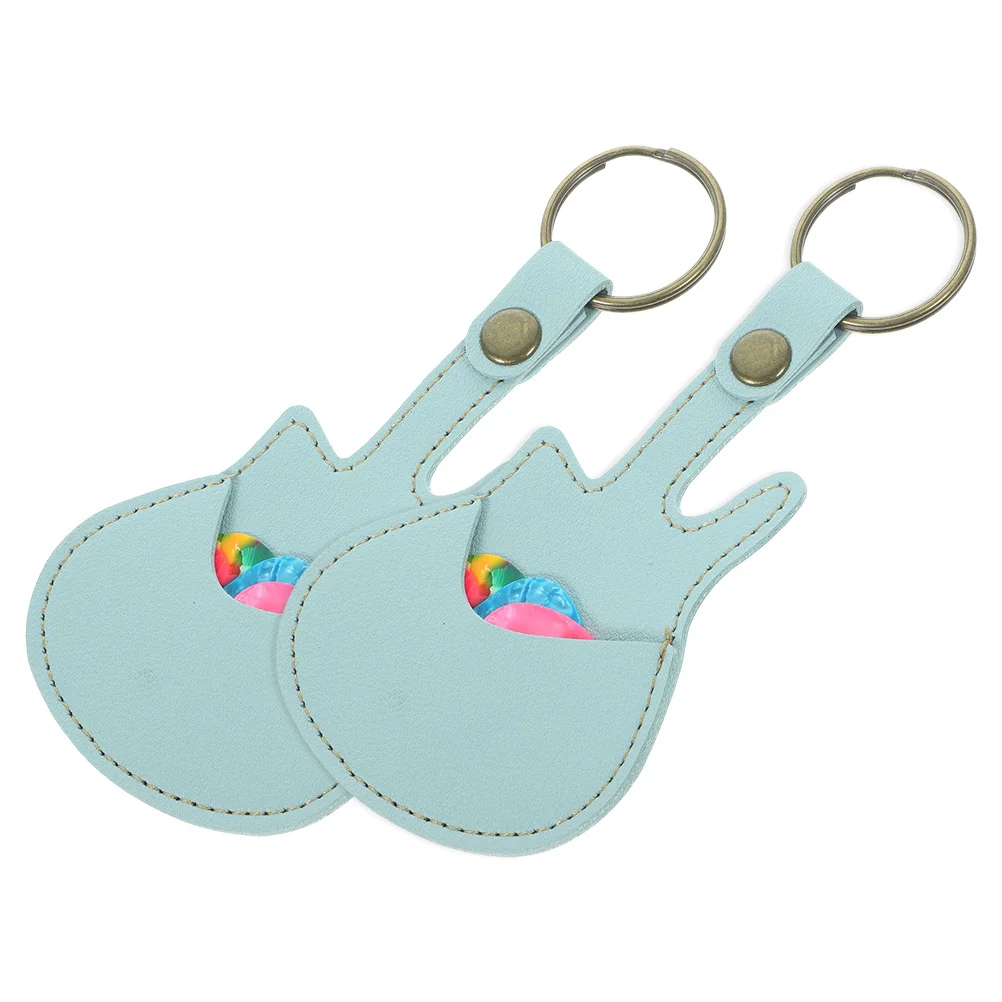

Pick Storage Bag Mini Guitar Shaped Case Picks Display Electric Pu Plectrums Holder