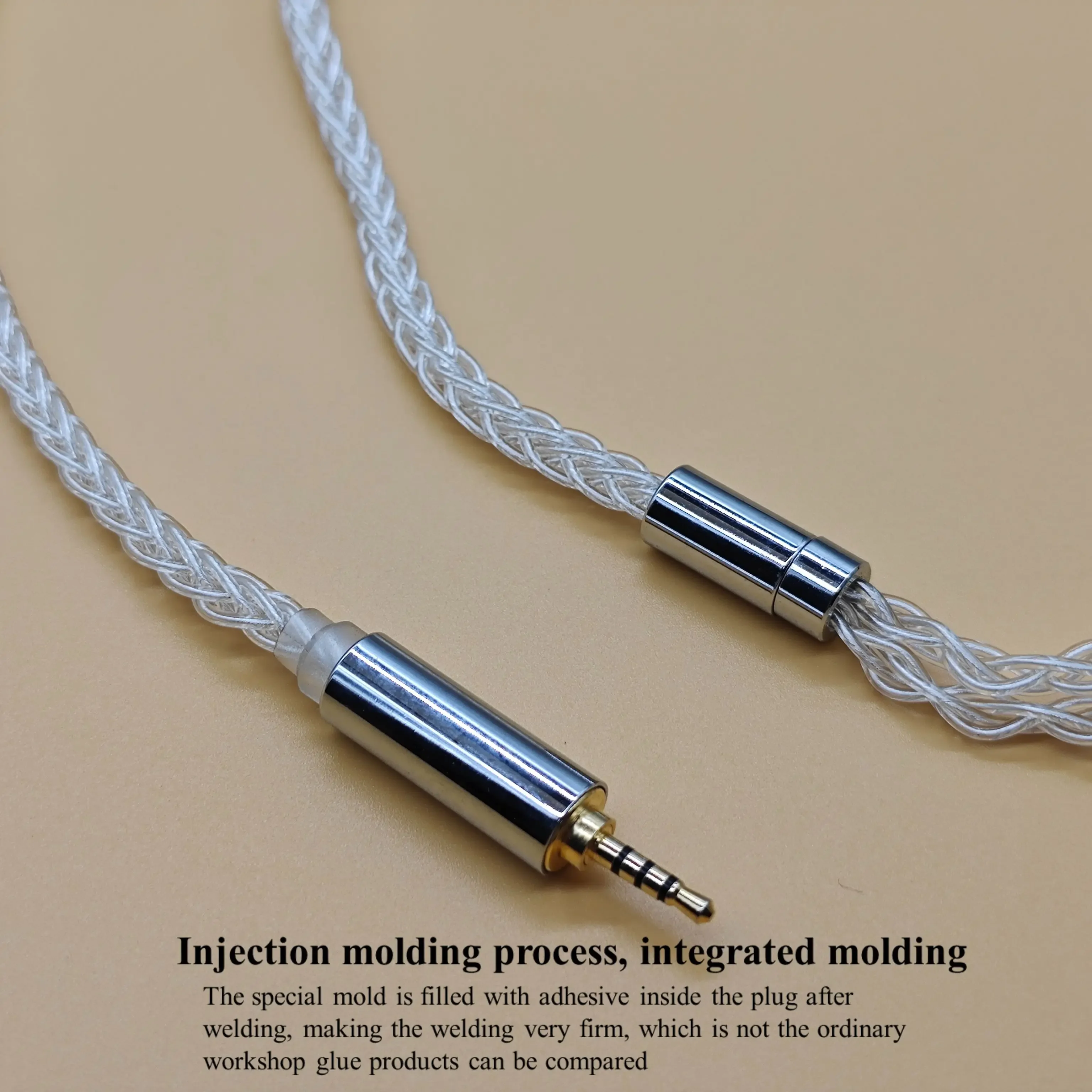 Silver Plated Balance Cable for Sennheiser Earphones, Earphones, 8 Core, 4.4mm, 2.5mm, 2.5mm, IE200, IE600, IE300, IE900, mmcx