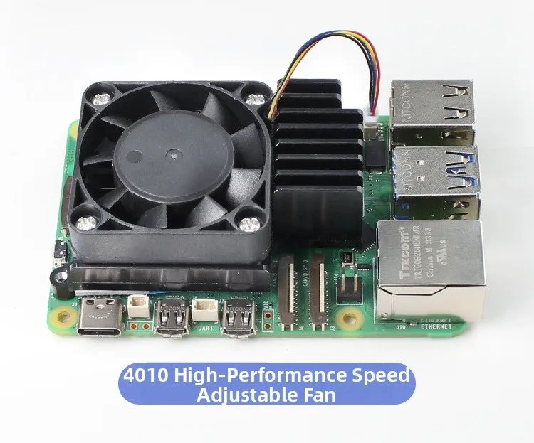 

For Raspberry Pi 5 Active Cooler Efficient Heat Dissipation For PWM Fan & Thermal Mat - Optimal Heat Enhanced Thermal Parts