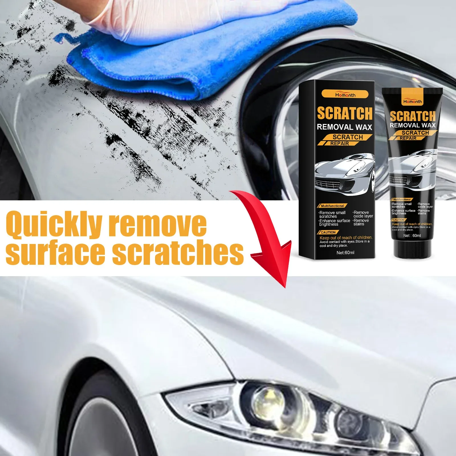 Car Scratch Repair Cream, Car Paint Fine Marks Polishing Coating Cream, Scratch and Scratch Repair Cream