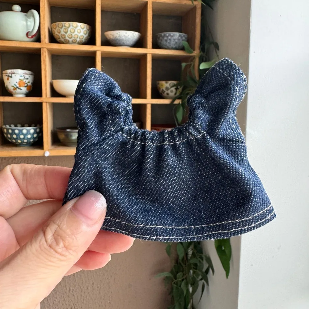 عارضة الفراولة دمية اللباس الملابس أزياء الكرز لطيف دمية الجينز اللباس لطيف الأزرق Kawaii البسيطة دمية تنورة أفخم الدمى
