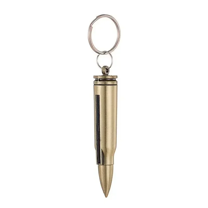 Portable Creative Metal Pointed Bullets Ten Thousand Times Matches Portable Pendant Keychain Lighter and Smoking Tool - Image 3