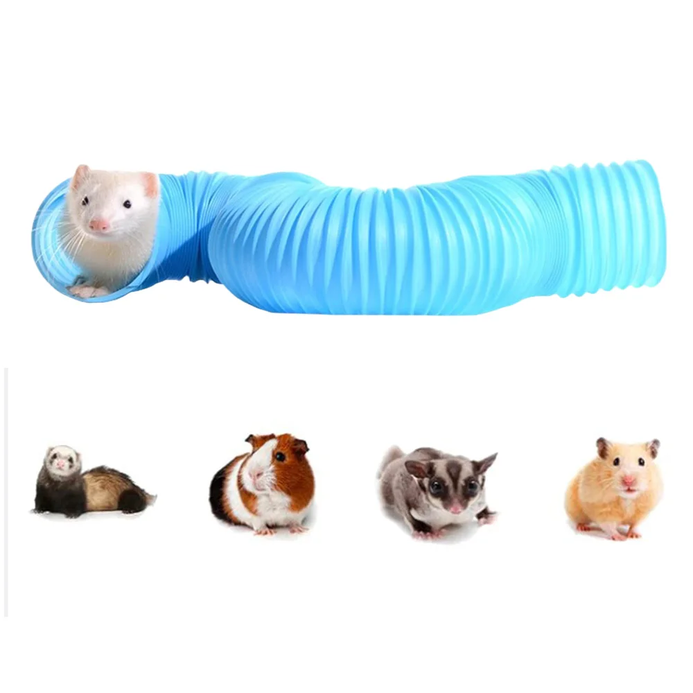 Tunnel de jeu télescopique pour petits animaux : Hamster, Cochon d'Inde, Hérisson, Furet, Totoro, Chat, Rat - Jouet extensible