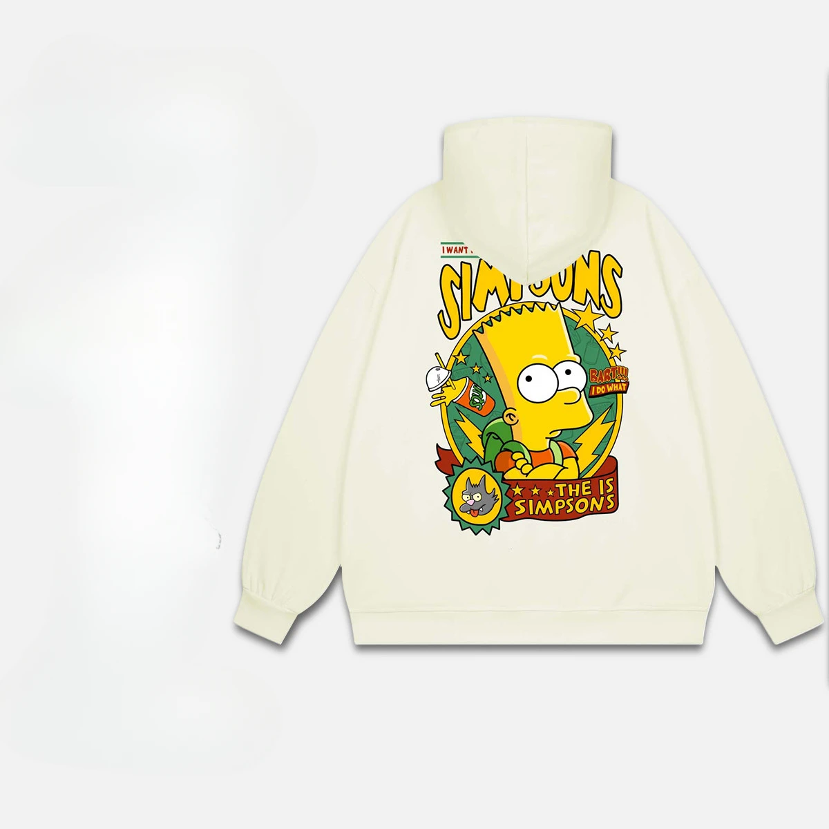 2024 New The Simpsons National Tide Cartoon Printing Trend Hooded Sweater Versatile Couple Sweater Men\'s and Women\'s Pullover