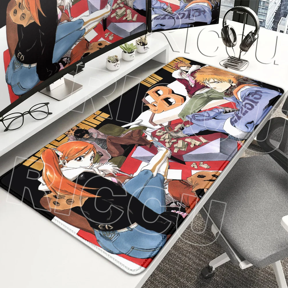 Extended Gaming Mousepad Anime BLEACH Anti-slip Mat Computer Stitched Edge Professional Keyboard Rug Matsumoto Rangiku Gamer Pad