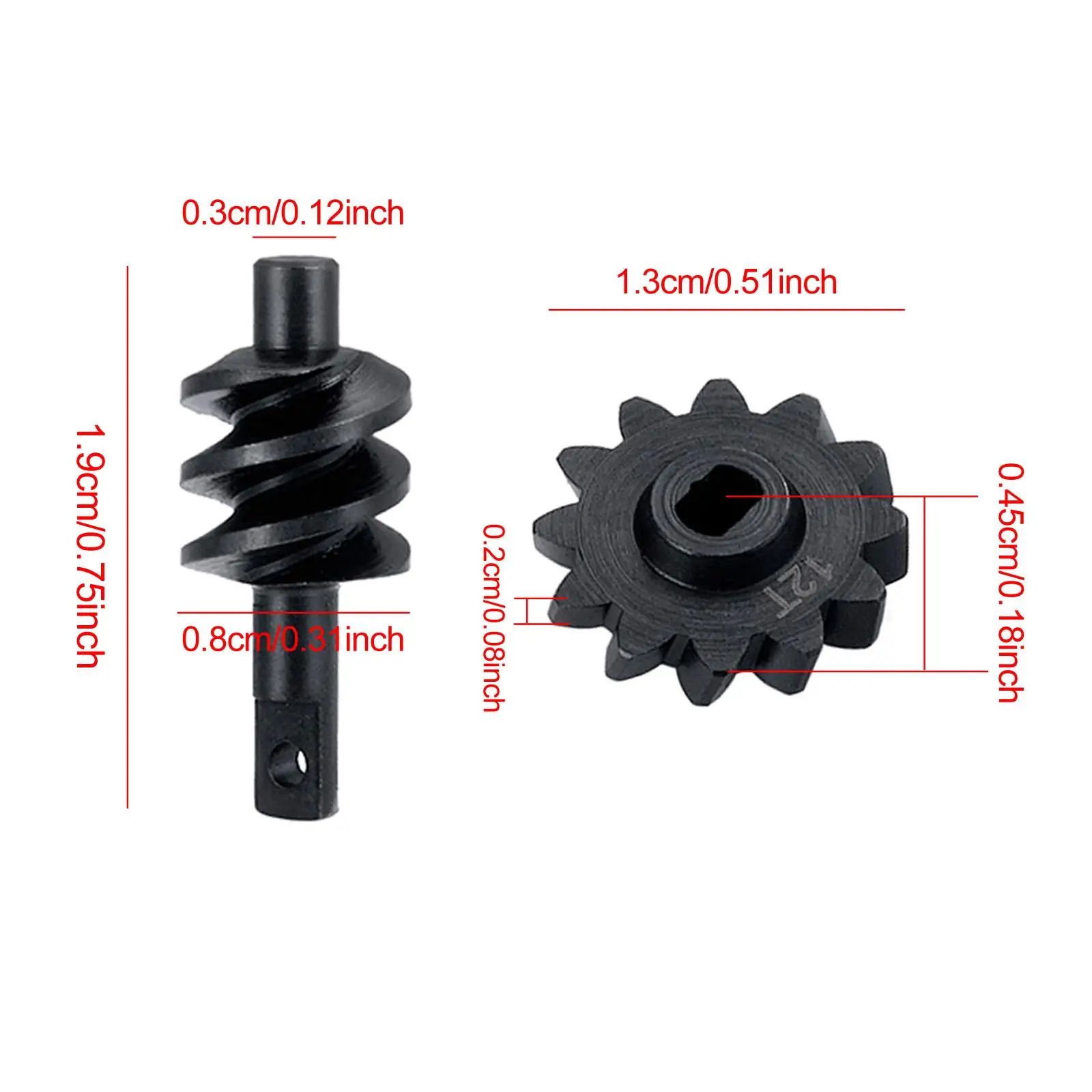 RC Crawler Car Overdrive Differential Axle Gear Hardened Steel Diff Gear Set Accessories for SCX