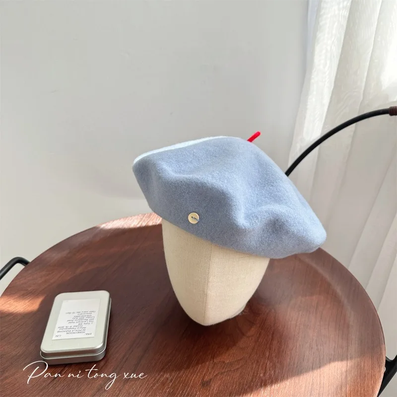 قبعات قبعات قبعات عصرية ومتعددة الاستخدامات للنساء للخريف والشتاء، قبعات رسام دافئة بلون سادة #6