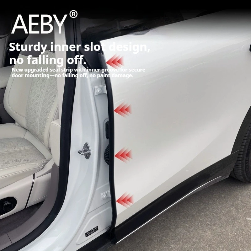 AEBY For ZEEKR 7x/007/007GT 2024 2025 Car Door Seal Strip Soundproofing Tape Anti-Noise Dust Waterproof Car Accessories