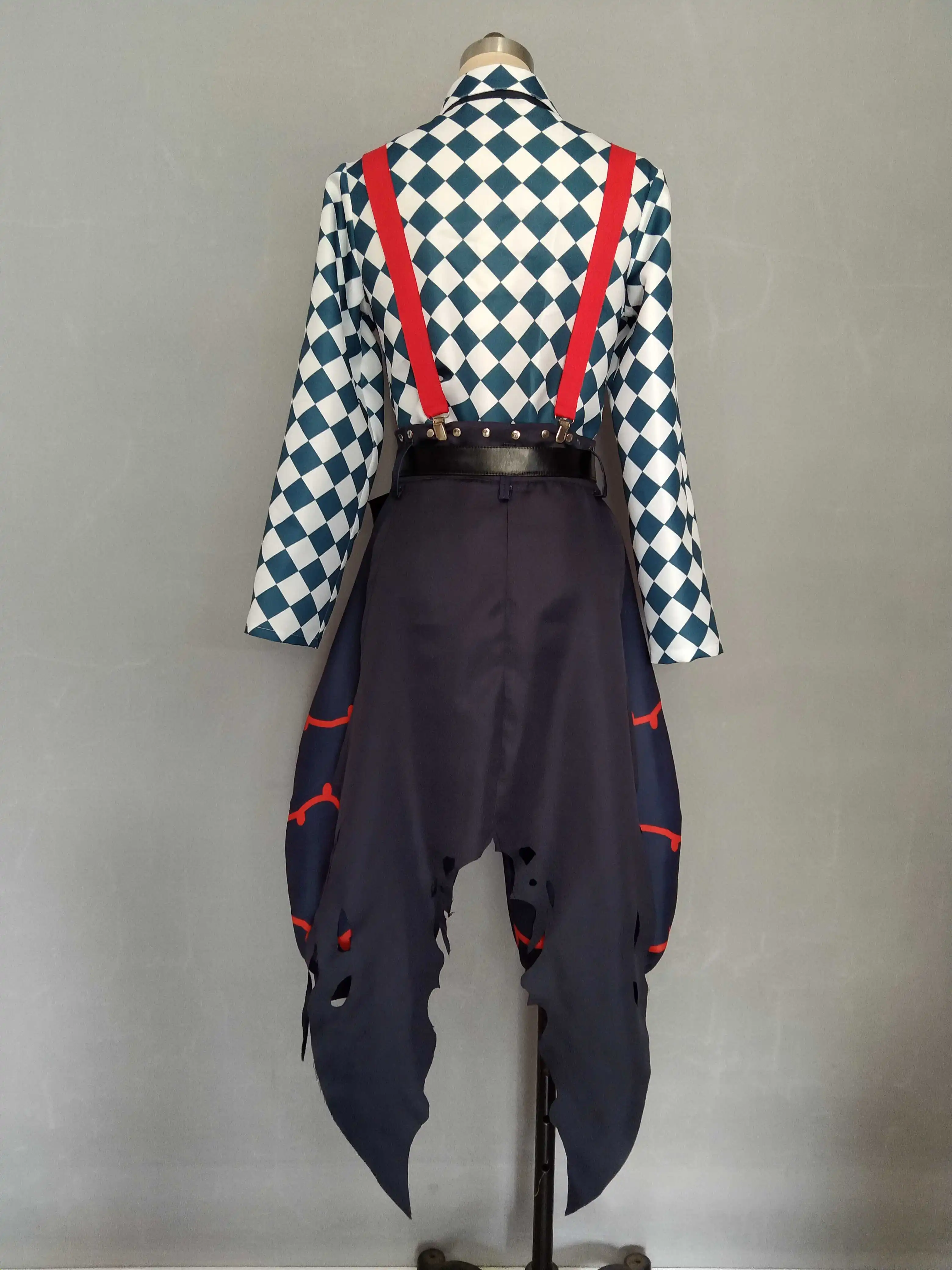 جديد لاتو باكا تأثيري حلي هالوين عيد الميلاد دور اللعب الهزلي الجديد مخصص زي قميص/السراويل/ربطة عنق/جرس