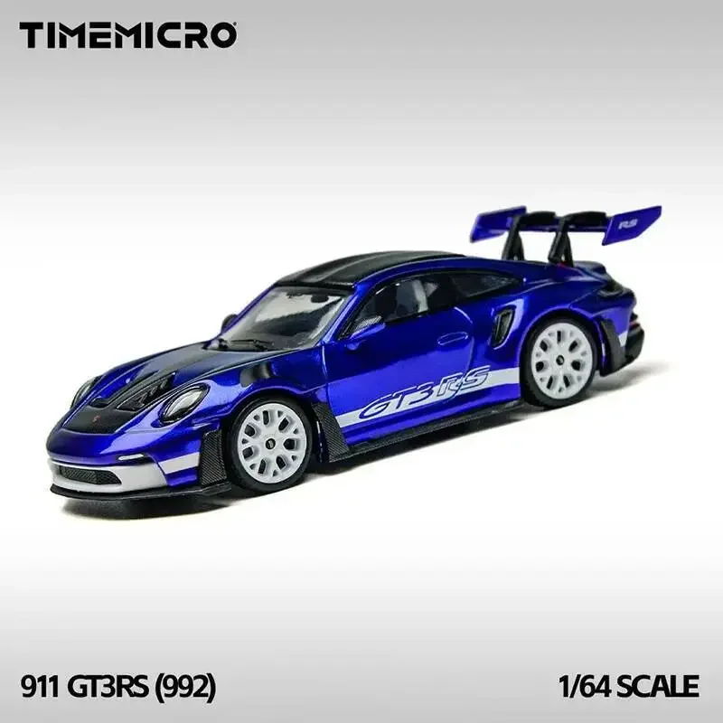 

Предпродажа Time Micro 1:64 San Marino Blue 911 GT3 RS, литая под давлением диорама, коллекция моделей автомобилей, игрушки TM