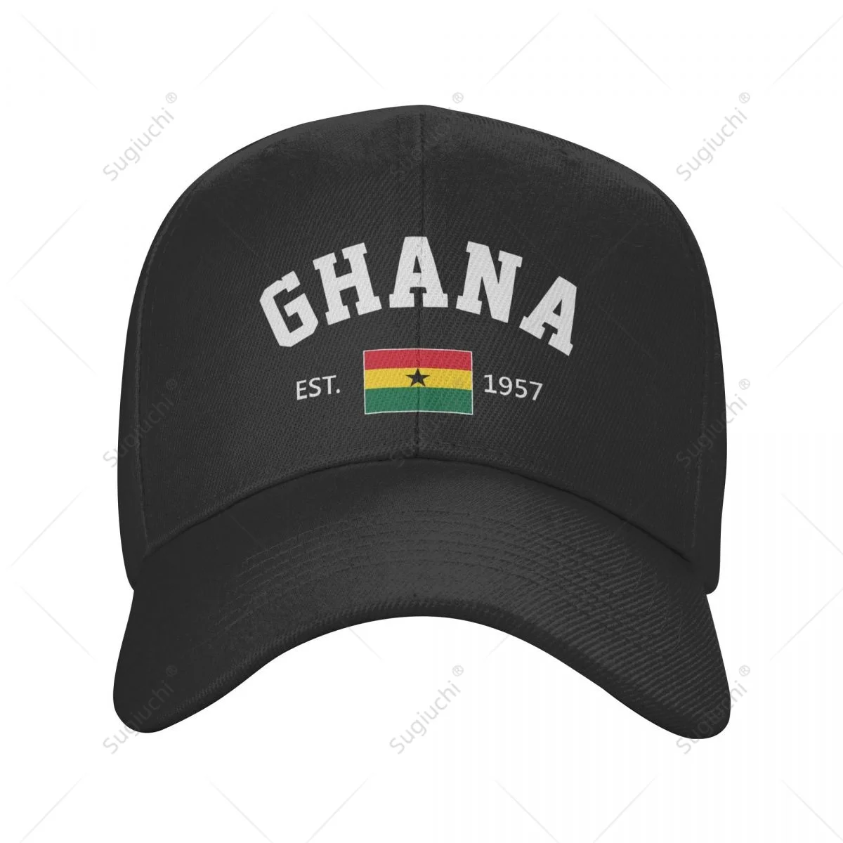 Unisex Baseball Cap Ghana EST.1957 Independence Day Wild Sun Shade Peaked Adjustable Outdoor Caps for Men Women