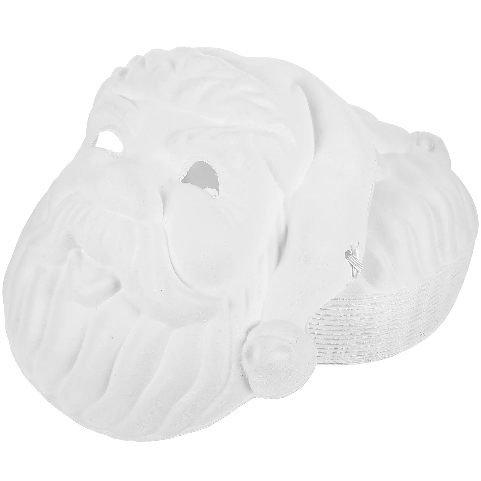 

18Pcs Santa Claus Face Masks DIY Blank Full Face Unpainted Paper Masks for Christmas Party Supplies Masquerade