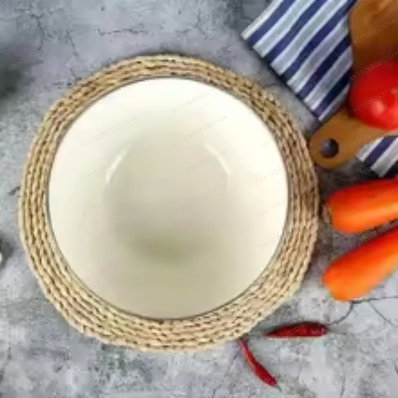 Enamel preservation bowl nostalgic old iron enamel soup basin large capacity instant noodle bowl true enamel mixing bowl