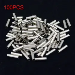 100pcs/Lot 1.0mm-2.8mm Sea Fishing Accessories Line Tube Copper Fishing Line Aluminum Crimp Sleeve Copper Tube