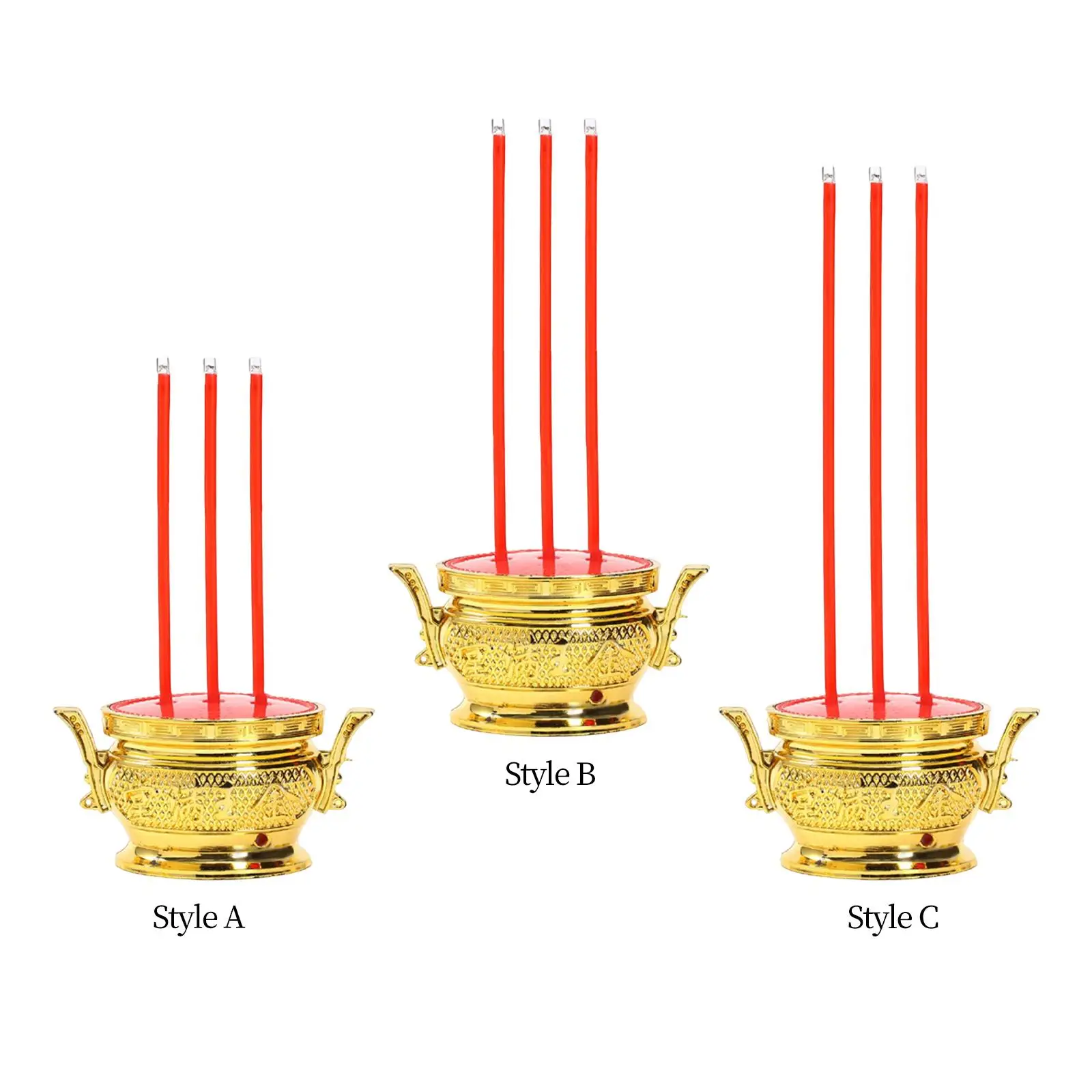 LED Candle Lamp Ornament Prayer Home Decoration Furnace for Household Party