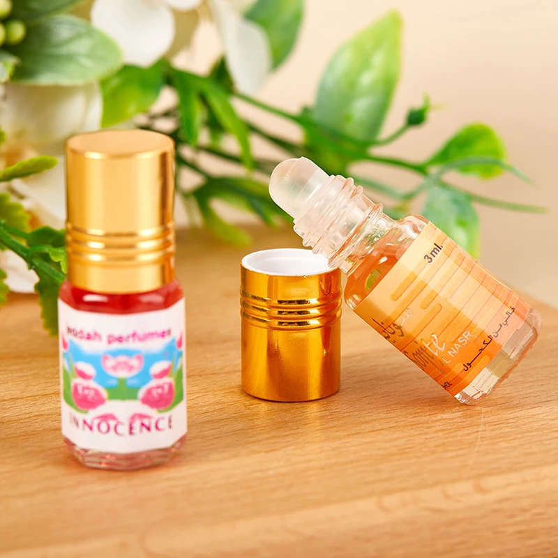 3ML Muslim Roll On Perfume Fragrance Essence Oil Body Scented Long Lasting Fragrance Alcohol Free Natural Floral Essential Oil