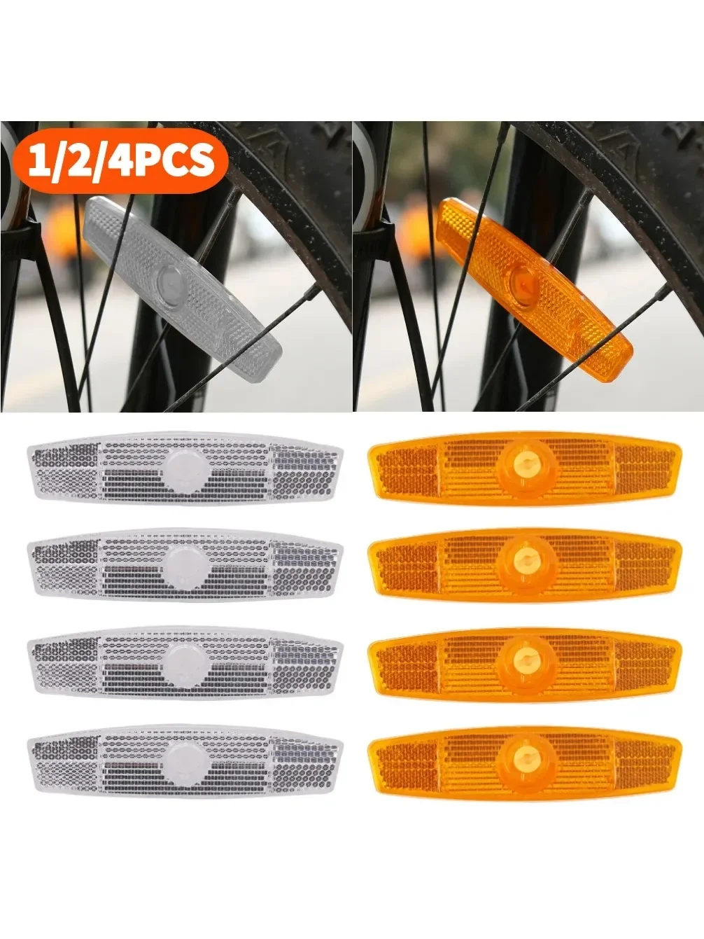 AliExpress 1-4PCS Bike Spoke Reflectors MTB Road Bike Warning Spoke Safety Reflector Lights Bicycle Wheel Rim Lights Cycling Accessories
