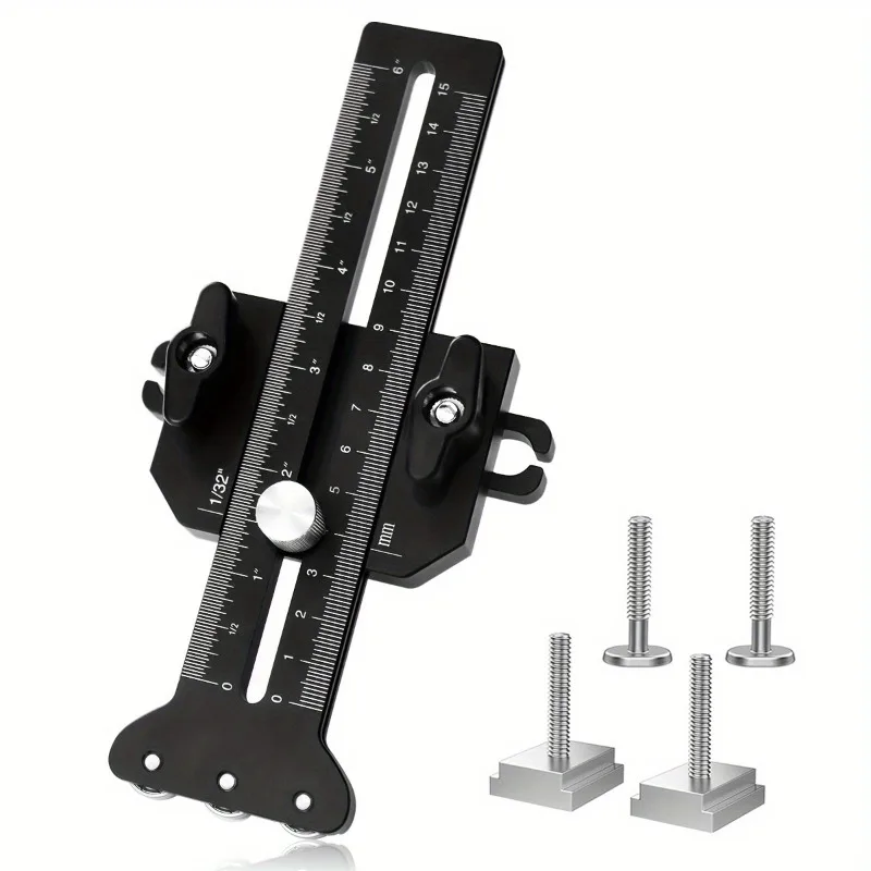 1Set Thin Rip Table Saw Jig Fast Narrow Strip Cutting Guide Woodworking Ripping Tool Fits 3/8