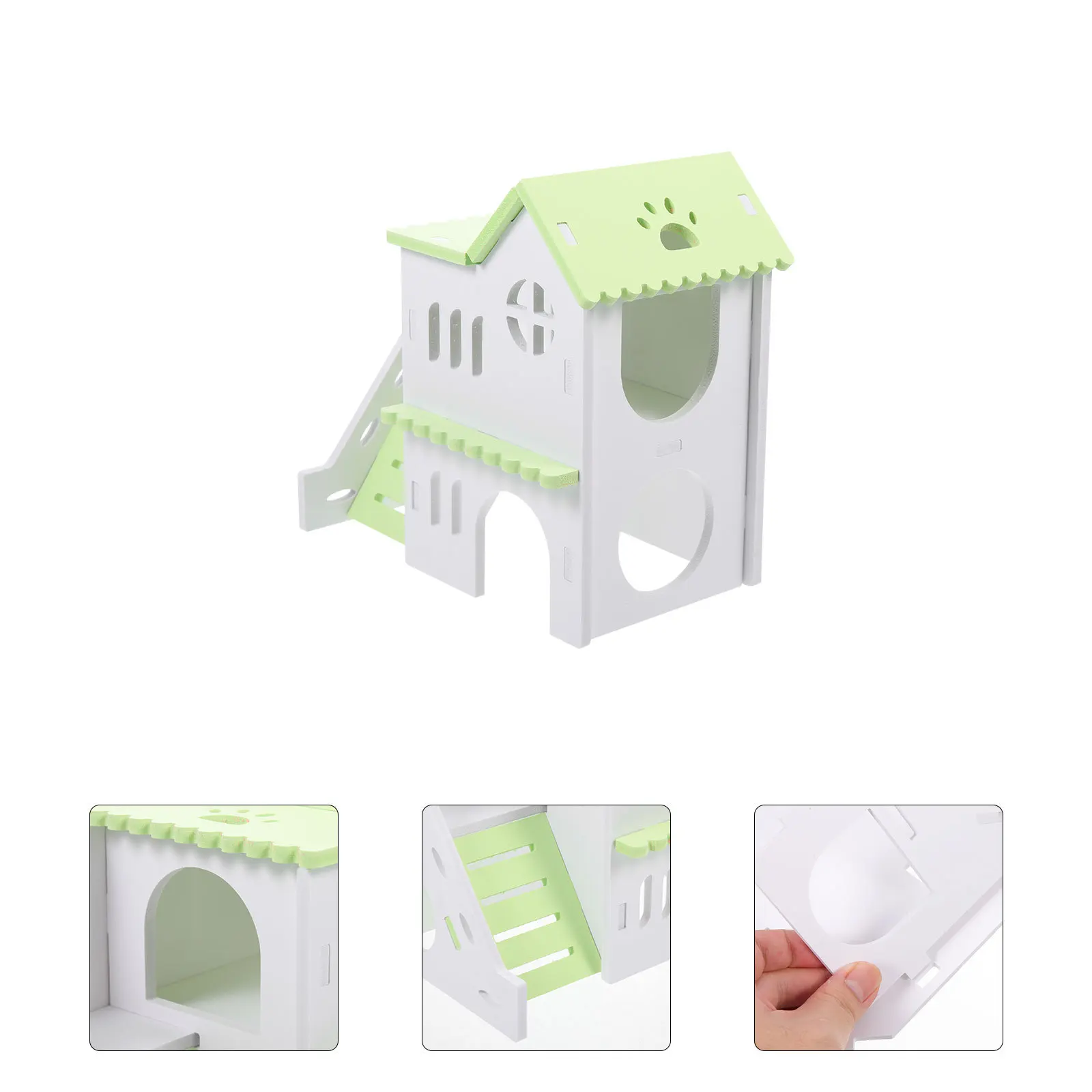 

Double Hamster Pvc Hideout For Small Pets Cage Chinchilla Accessories Pet Supplies