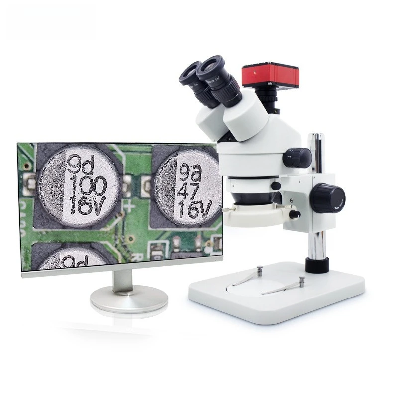 Video microscope 0-200 times industrial electron magnifying glass optical continuous zoom measuring instrument