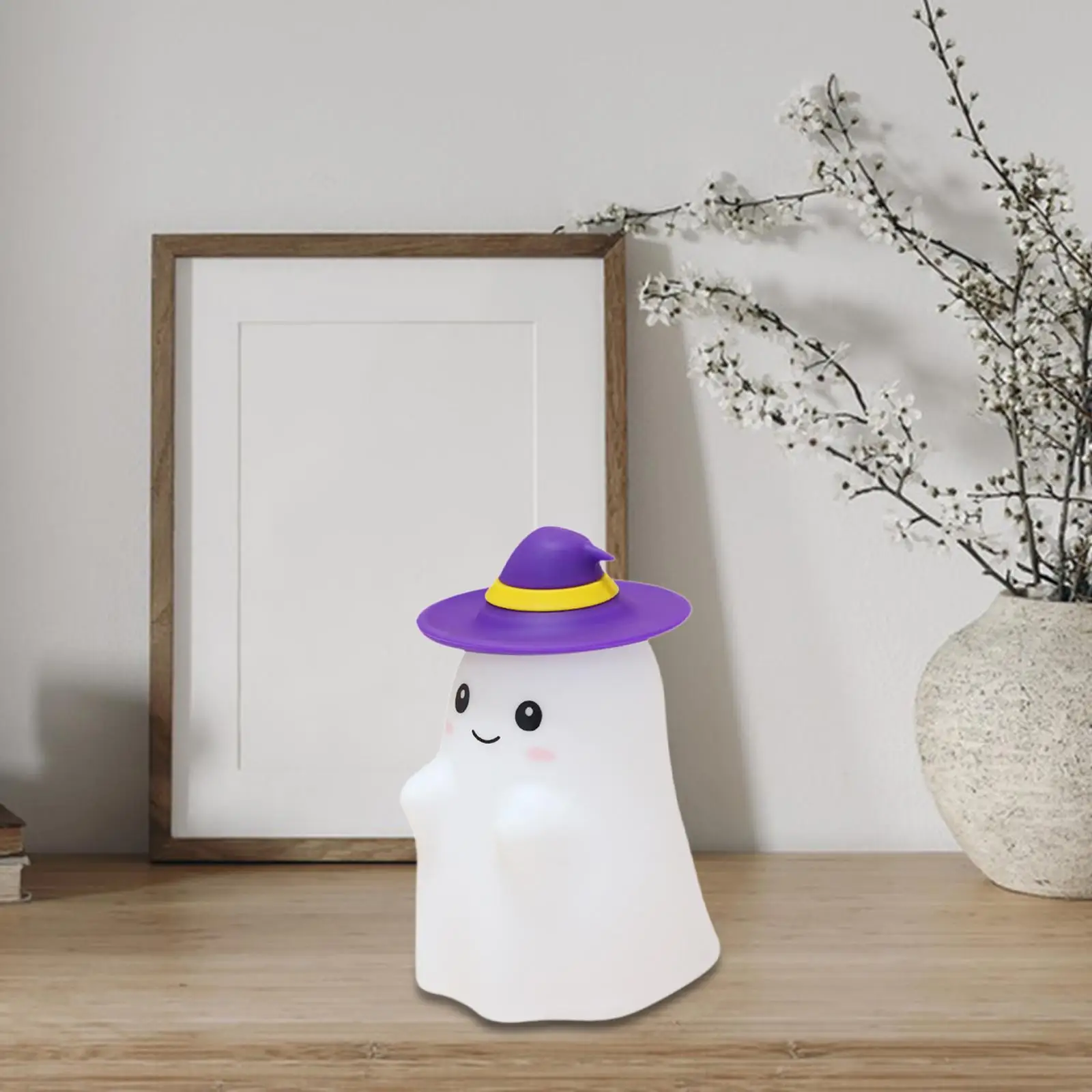 Lampu Hantu Lucu Dekorasi Halloween Hiasan Meja Patung Unik Kreatif Lampu Dekoratif Lampu Malam LED Seram untuk Dapur