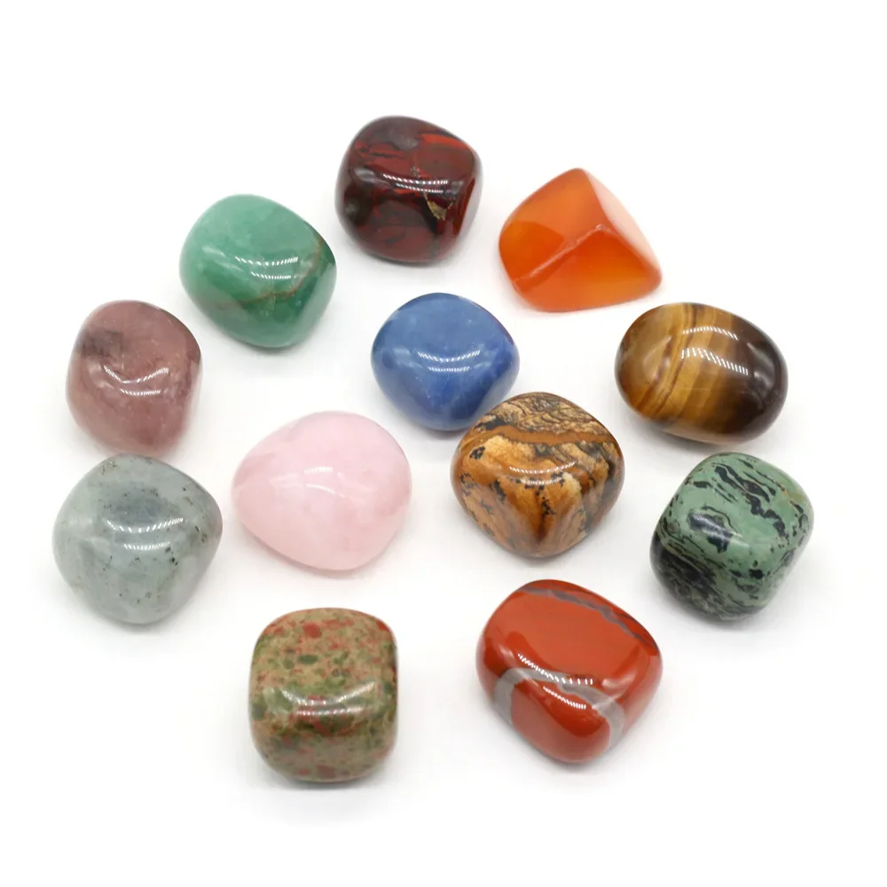 20pc Chakra Stone Beads Irregular Jade Quartz Crystal Healing Decoration Moss Microlandschaft Scenic Area Crafts Ornaments