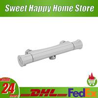 Thermostatic Shower Faucet Valve Brass Wall Mounted Bathroom Water Mixer Tap 20-50℃ with Check Valve