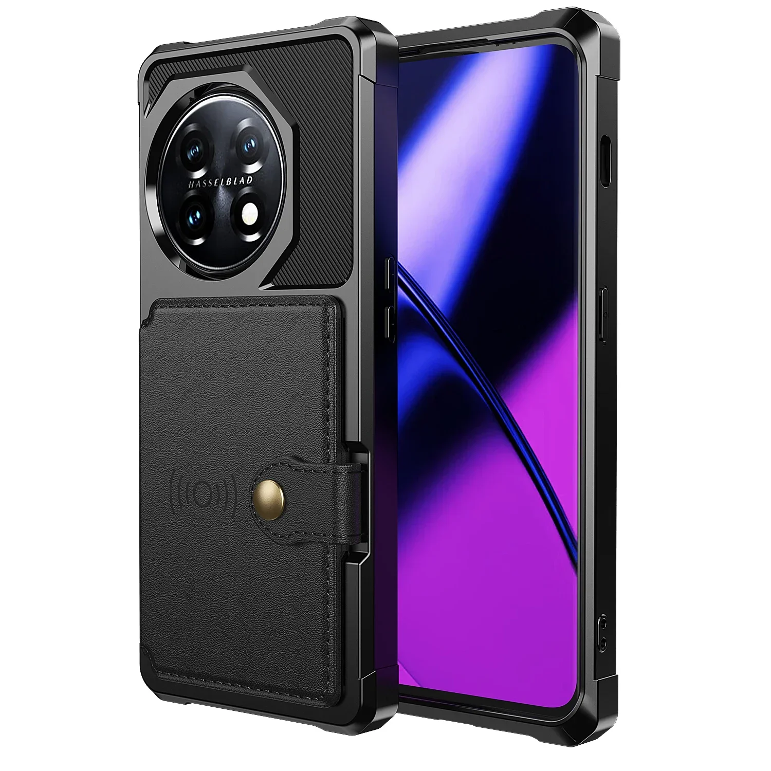 Retro Business Card Slot Wallet Leather Cases For OnePlus 11 Heavy Duty Shockproof Holder Stand Soft Silicone Armor Cover