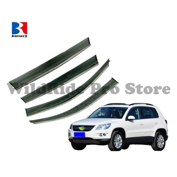 1 set For FREE SAMPLE PC Injection 4 Piece Car Deflector Window Visor for Volkswagon tiguan 2013 2016