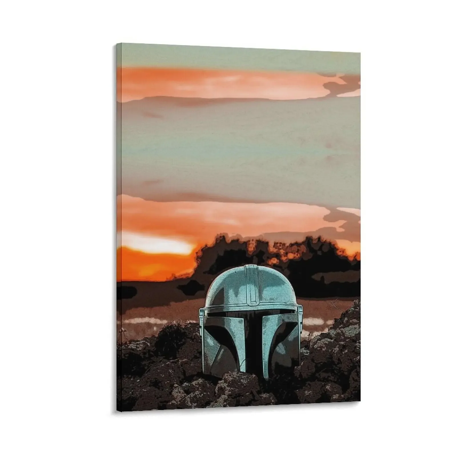 

Mandalorian Sunset Canvas Painting decorative frames wall room Luxury living room decoration Home decoration