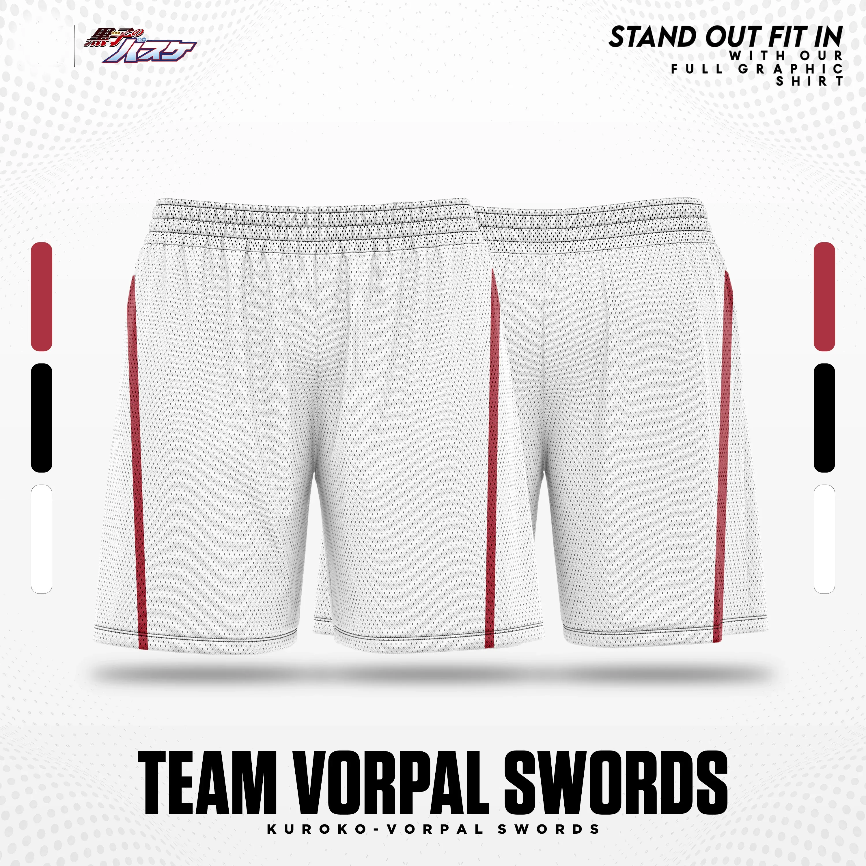 

Summer new men's 3D printed Kuroko No Basket Anime Jersey Shorts women's outdoor sports jogging casual shorts for children