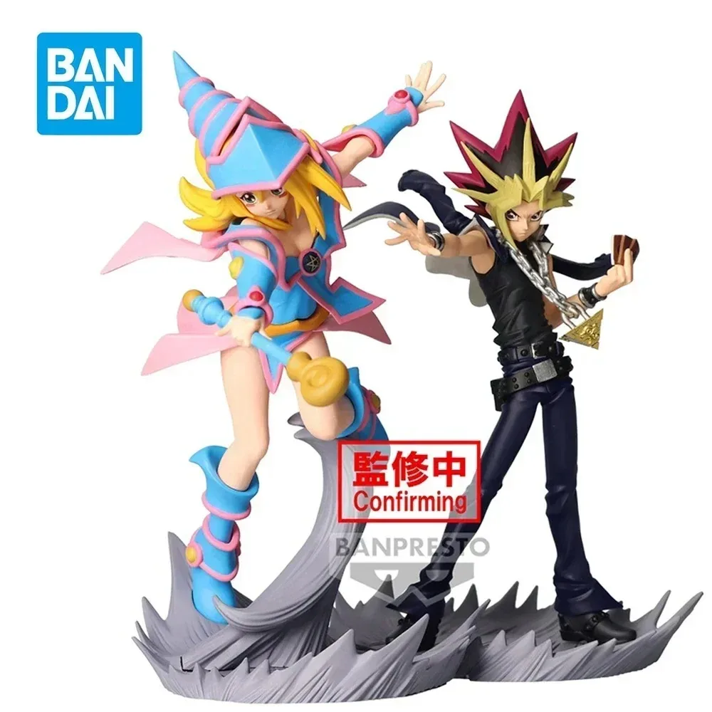 Bandai Original Yu-Gi-Oh! Duel Monsters Yami Yuugi Black Magician Girl Senkou Zekkei Collection Ornaments Figure Toys Gifts