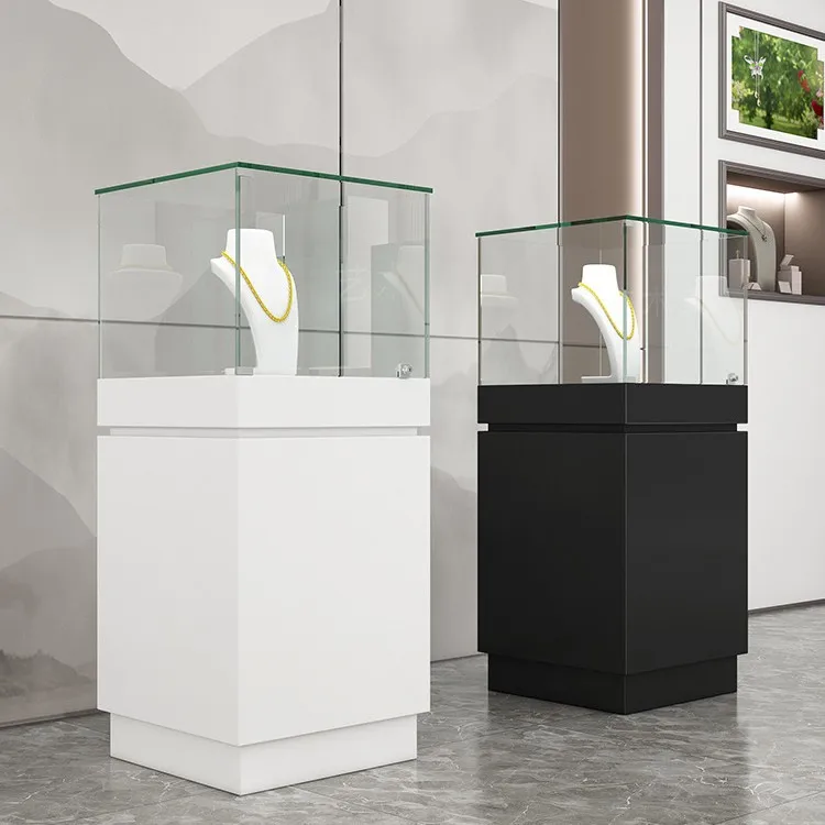 Glass Display Cabinet Antique Porcelain Stone Statue Cabinet Exhibition Cabinet Exhibition Stand Museum Cultural Relics Showcase
