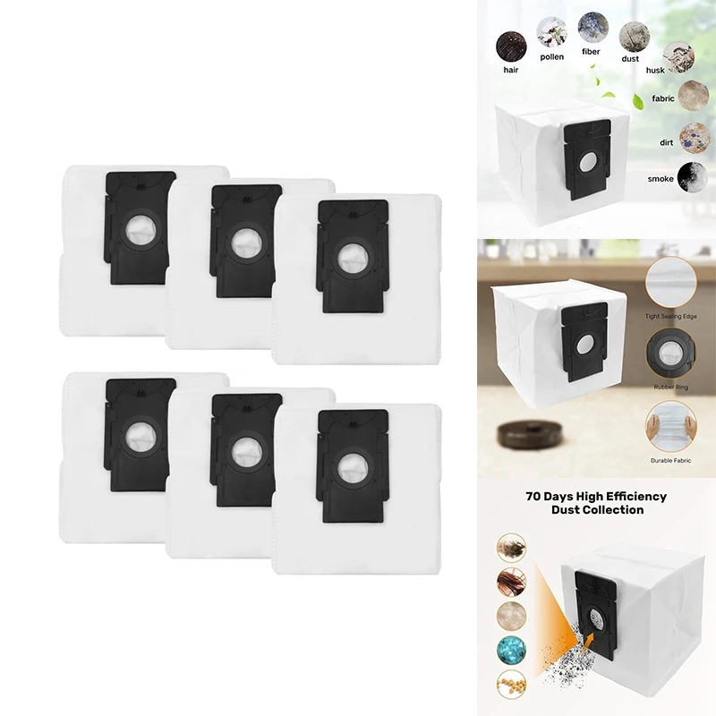 

Dust Bag For 360 S8 Plus/ TP-Link Tapo RV30 Plus / Tapo RV10 Plus / Verefa L11 Pro Robot Vacuum Cleaner Parts 6PCS