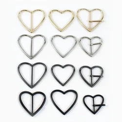 5/10Pcs 20/25/30/35/40mm Metal Buckles Heart Ring Belt Buckle Bag Strap Tri-Glide Sliders Webbing Pin Clasp Shoe Hook Accessory