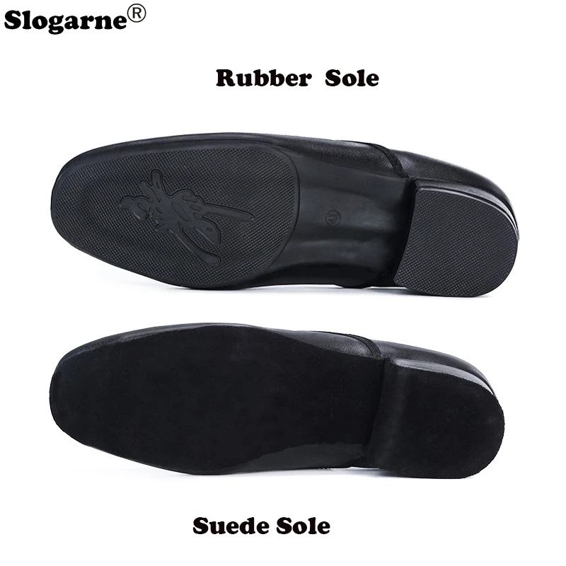 2024 New Modern Dance Shoes Men Ballroom Dancing Soft Rubber Sole Suede Sole Optional Large Size 46 Male Jazz Latin Shoes Tango