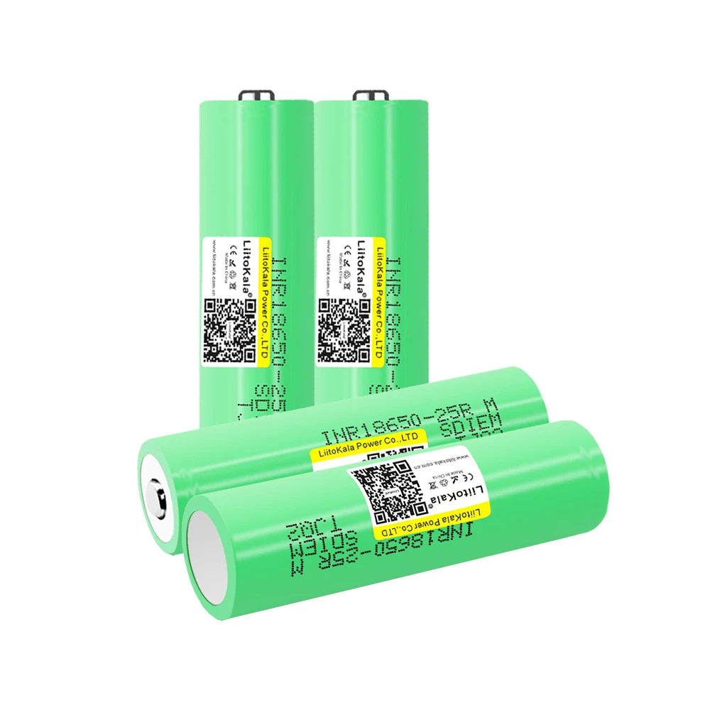 1-10 sztuk LiitoKala 25R-JT 18650 2500mah INR18650-25R 20A rozładowania baterii litowych wysokiej mocy rozładowania baterii 3.7V 18650 25R