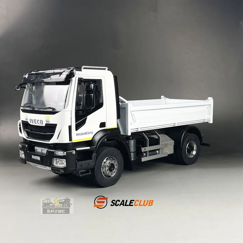 

Scaleclub Model 1/14 For Iveco Hydraulic Dump Truck 4×4 RTR With Paint To Play For Tamiya Scania 770S MAN Benz Volvo Parts