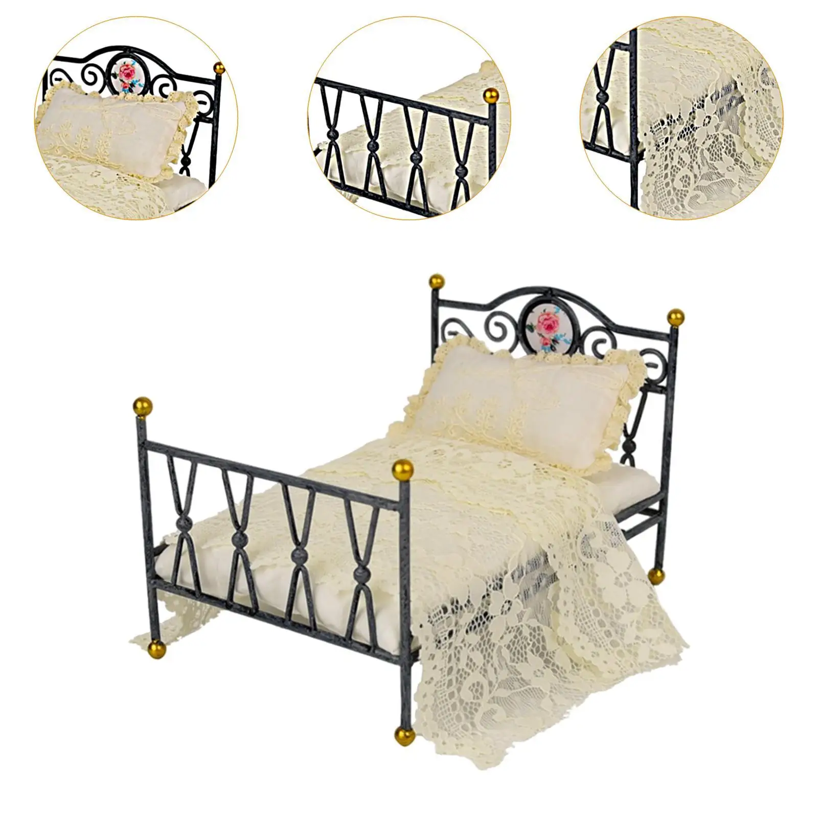 Maison de courses l'inventaire pour décor de chambre à coucher, modèle de lit, scène de bricolage, accessoires de décoration, 1:6