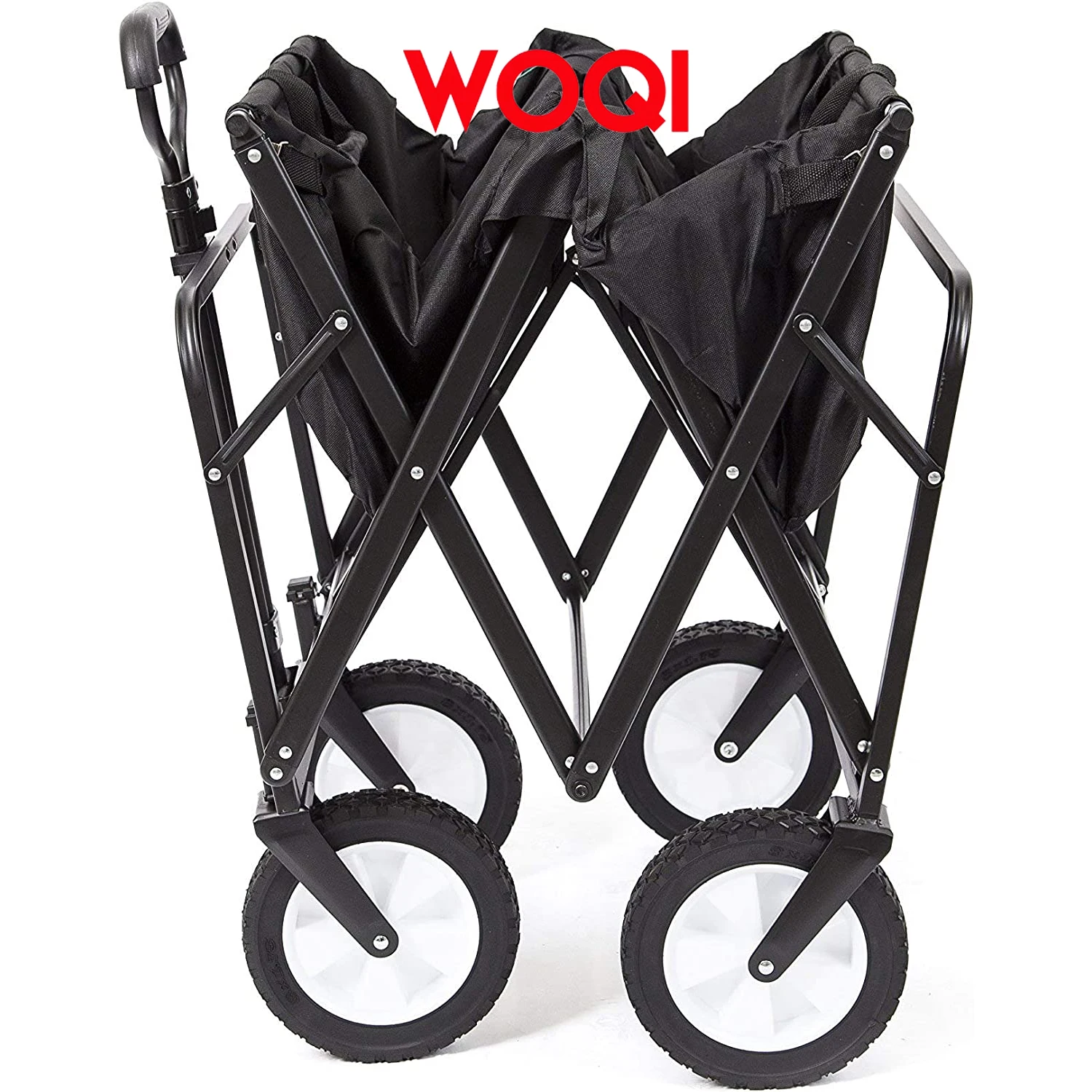 WOQI Large Capacity Folding Wagon Outdoor Trolley for Beach Camping Travel flexible and Durable Hand Cart