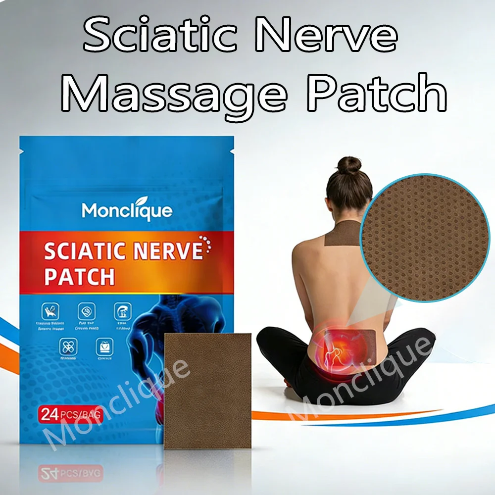

24/48PCS Sciatic Nerve Patch Hip Repair Aid Sticker Buttocks Massage Care Bandage Lasting Fit Deep Relax Muscles Health Therapy