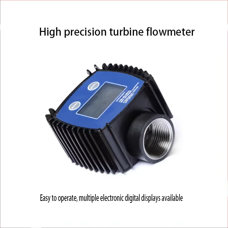 K24 electronic turbine gear flowmeter stainless steel water urea diesel gasoline PPS plastic insertion pipe thread automatic