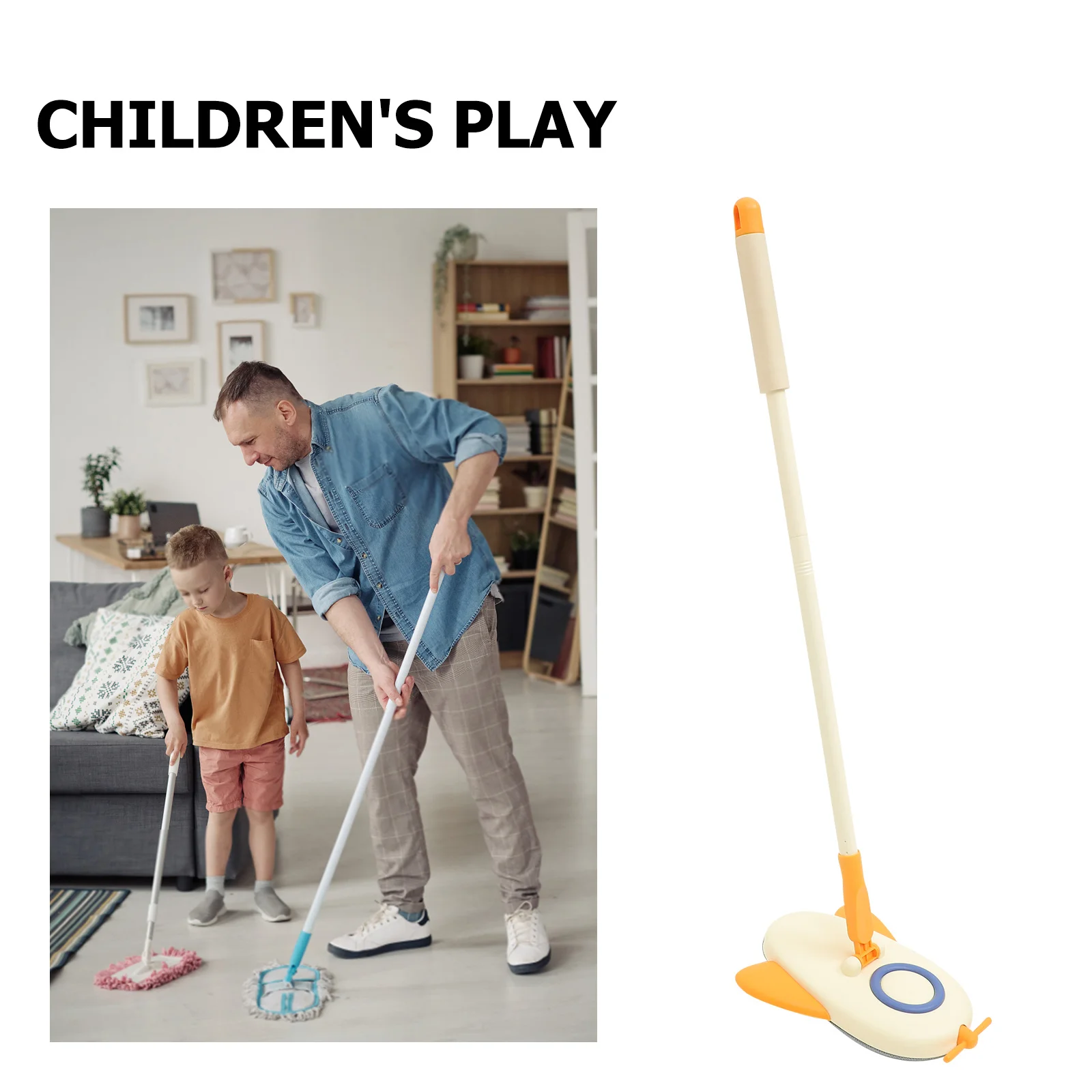 유아 청소 연습용 만화 모양 걸레, 교육용 놀이 청소 세트