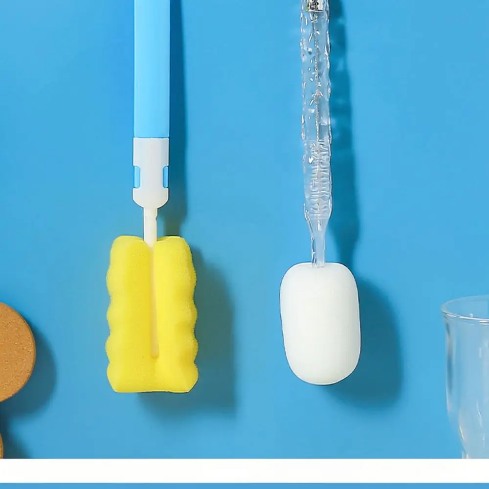 Practical Cup Scrubber Long Handle Sponge With Straw Cleaning Brush For Household Bottles Mugs And Kitchenware
