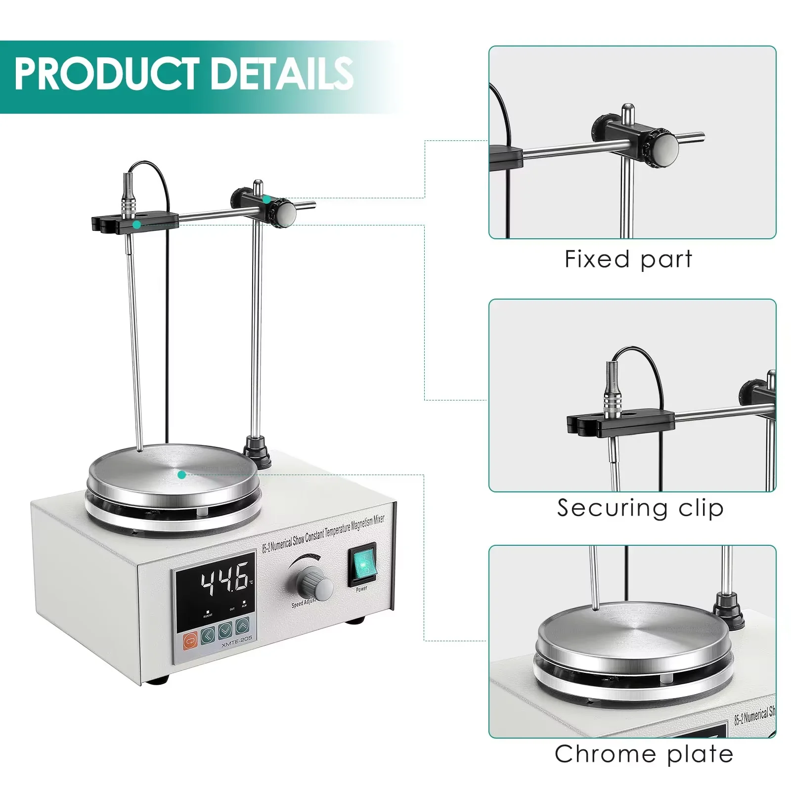 

85-2 Electric Magnetic Stirrer 1L Hot Plate Mixer 200W Digital Display Lab Mixer for Liquid Stirring & Heating