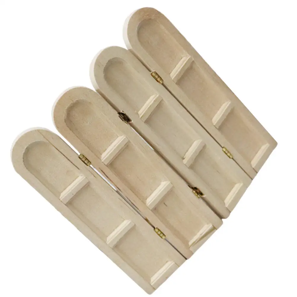 

Mini Wooden Screen Folding Retro Home Decoration Exquisite Compact Room Ornament Miniature House Furniture Decor Simulation